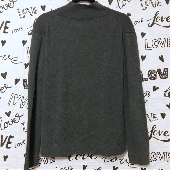 Men’s Express Mock Neck Zipper Sweater - Picture 3 of 4